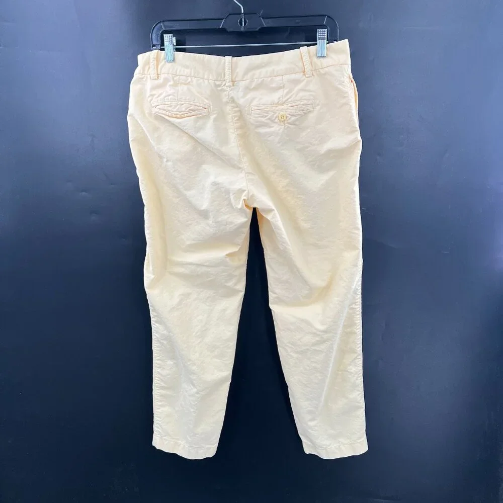 J. Crew Oxford scout pants butter yellow city fit chino pixie preppy tennis‎ 8